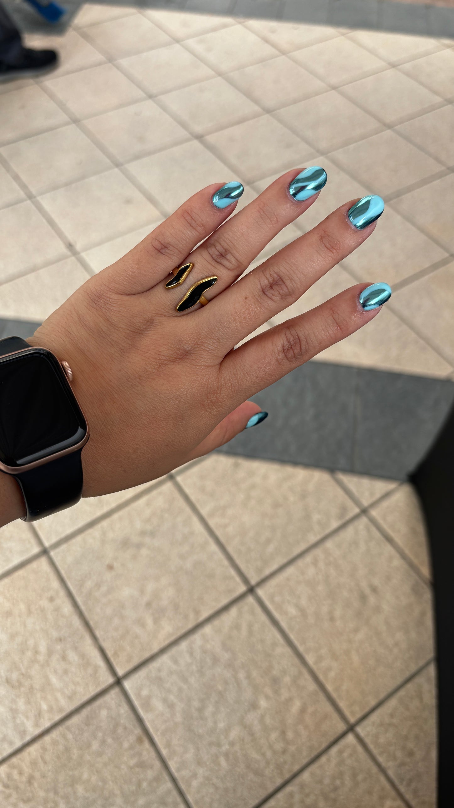 Black+Gold ring