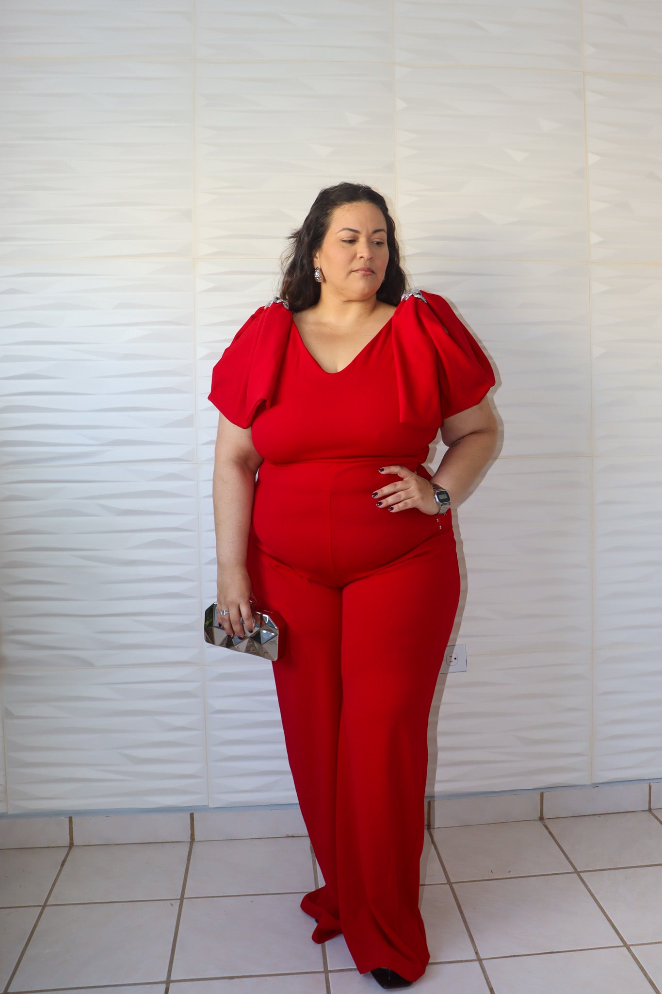Red jumpsuit