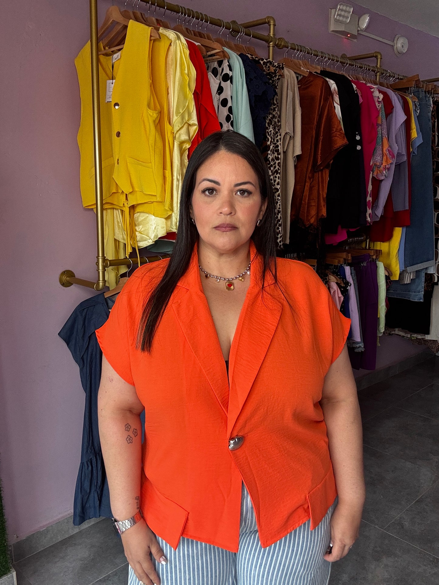 Orange top