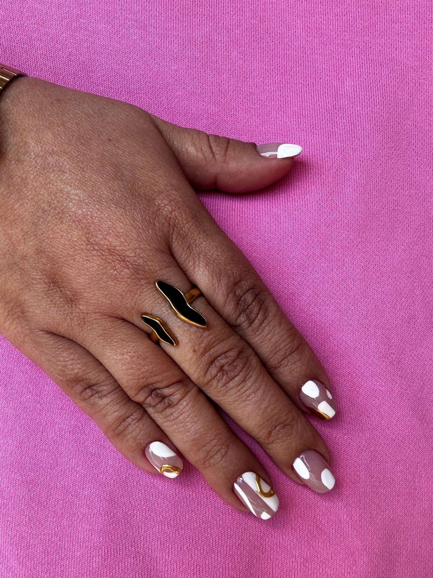 Black-Gold ring