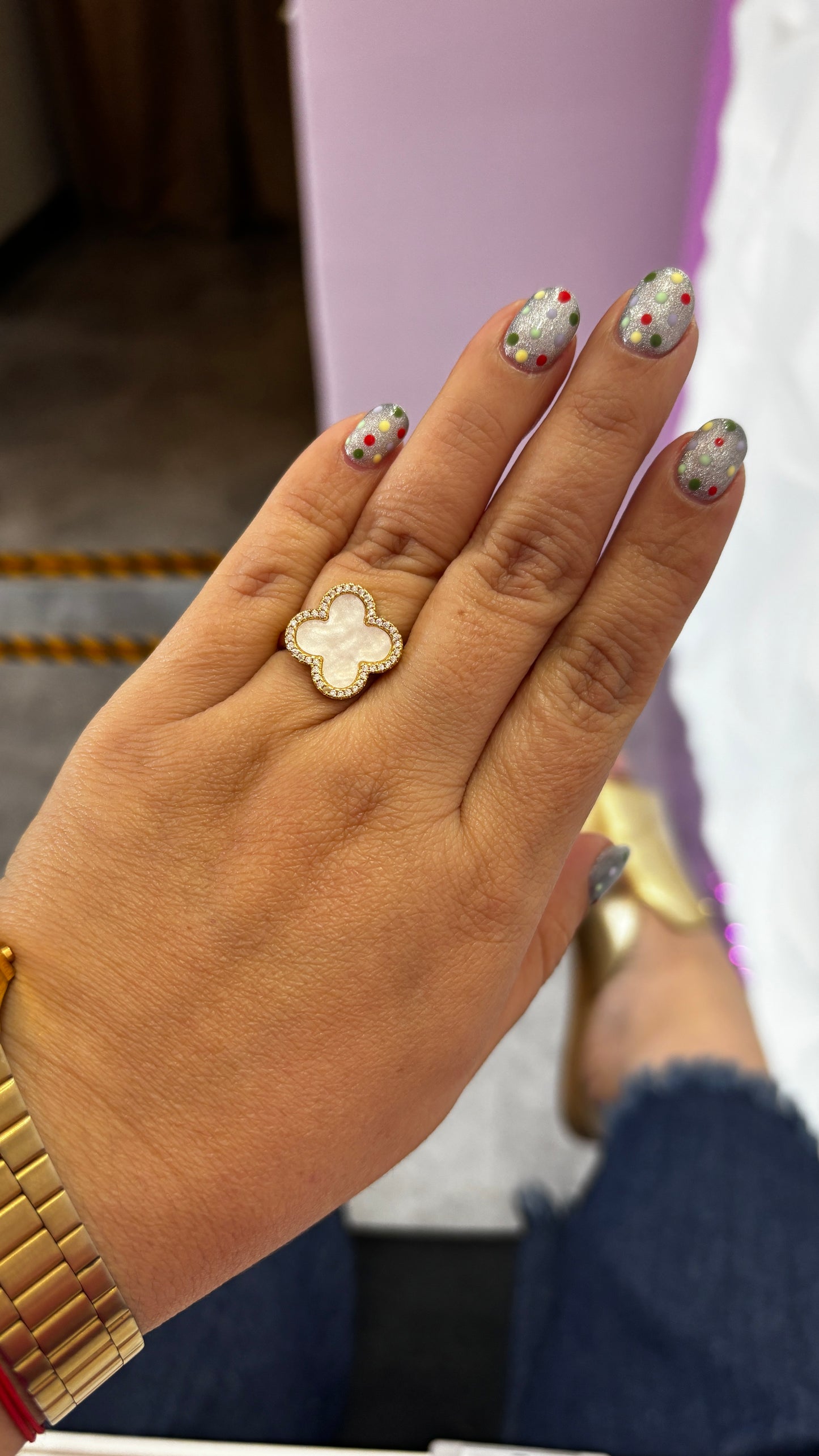 Flora gold ring