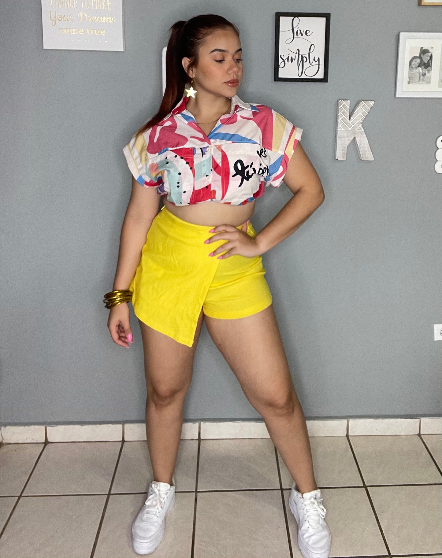 Yellow skort