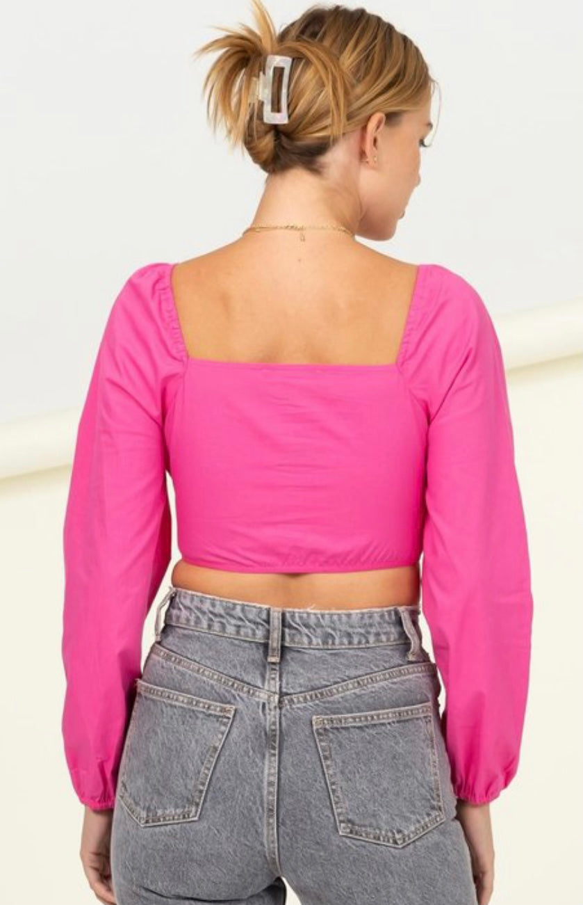 Hot pink crop top