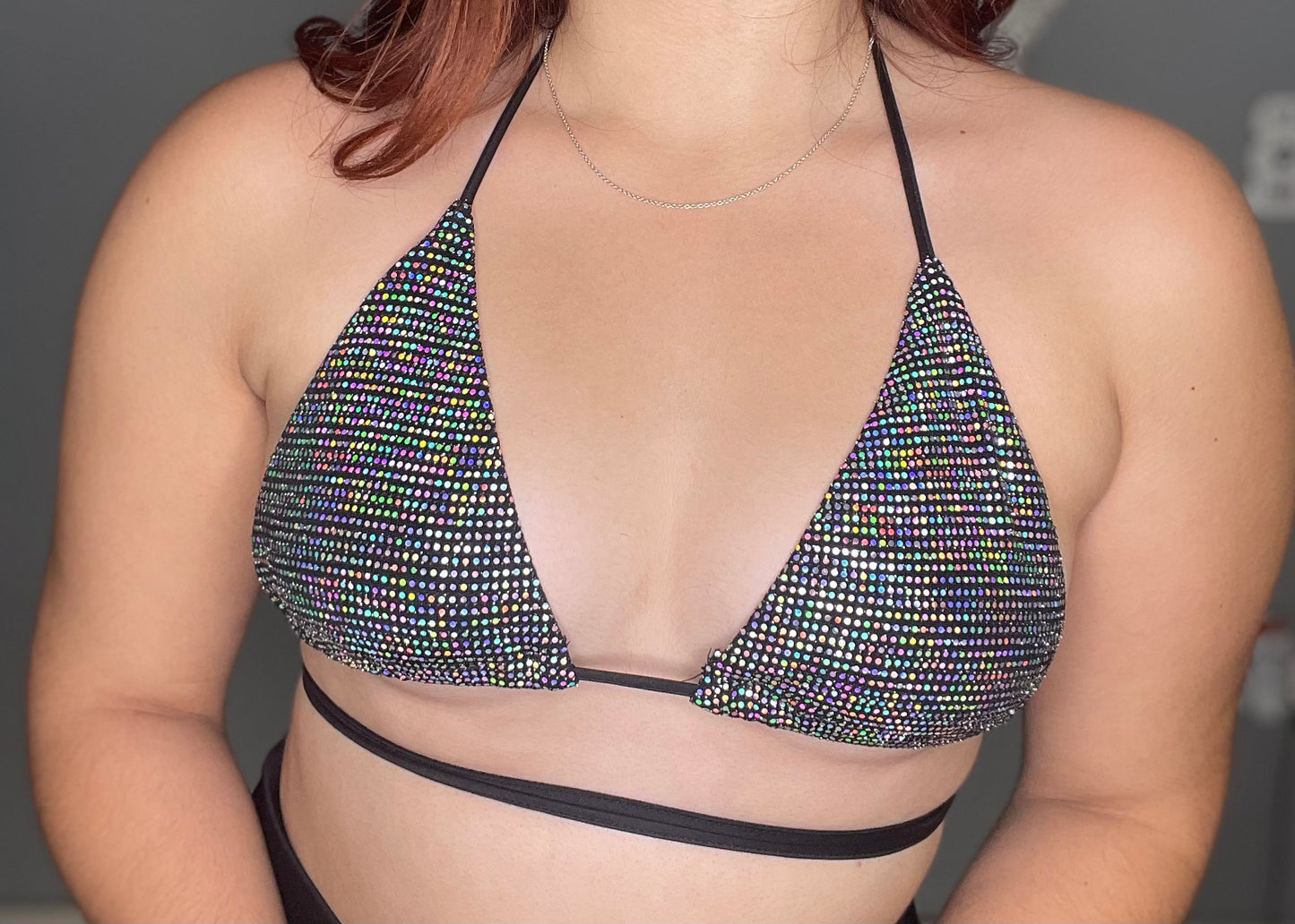 Sequin bikini top