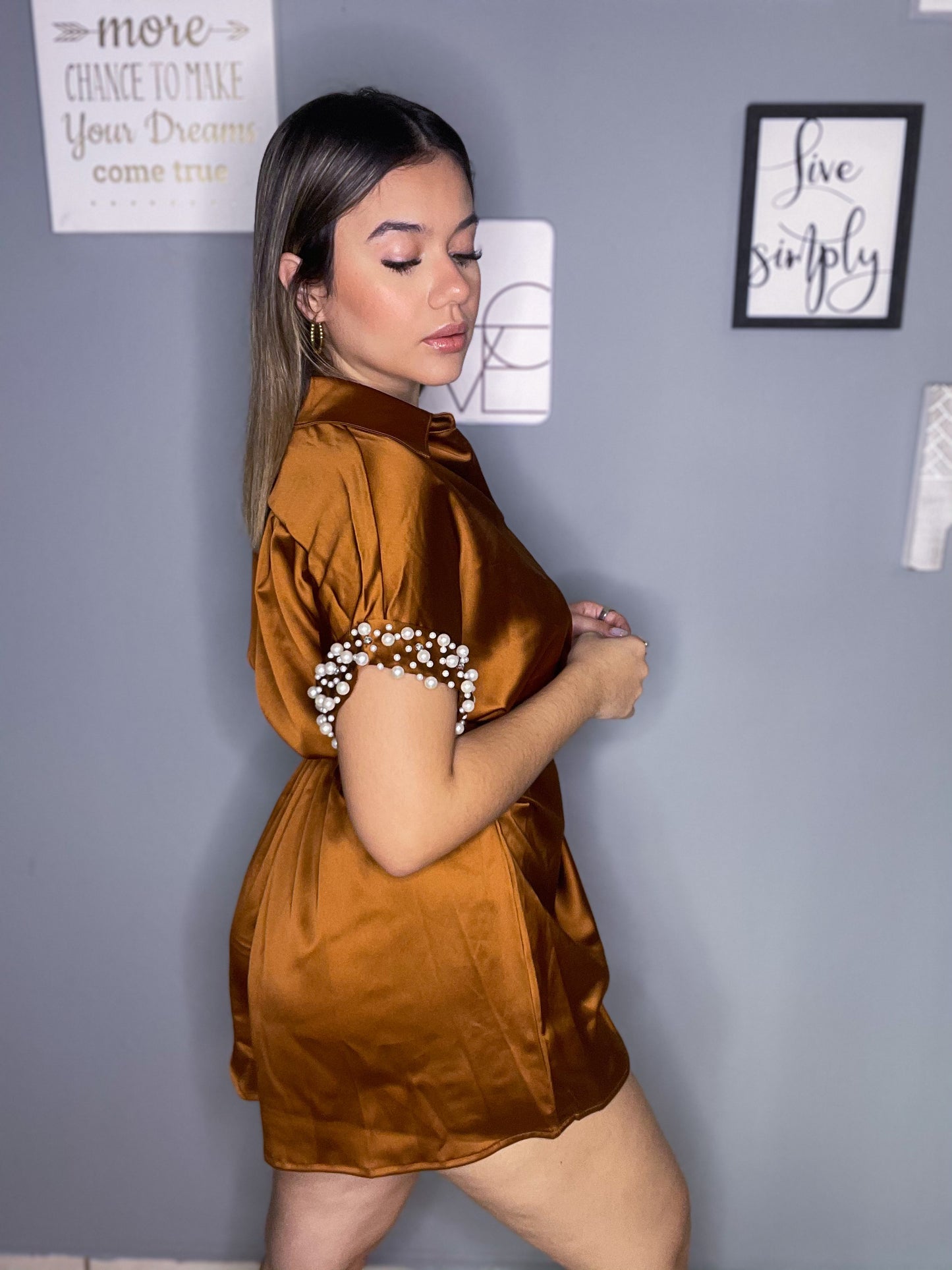 Satin romper