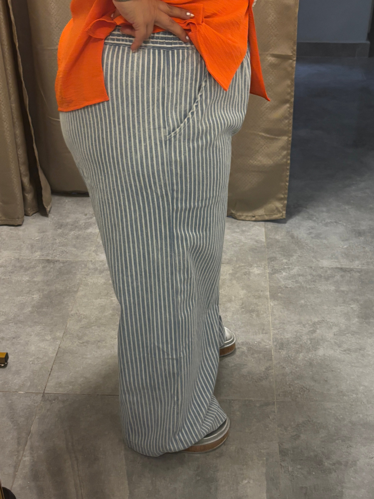 Stripe denim jeans Xl@2Xl