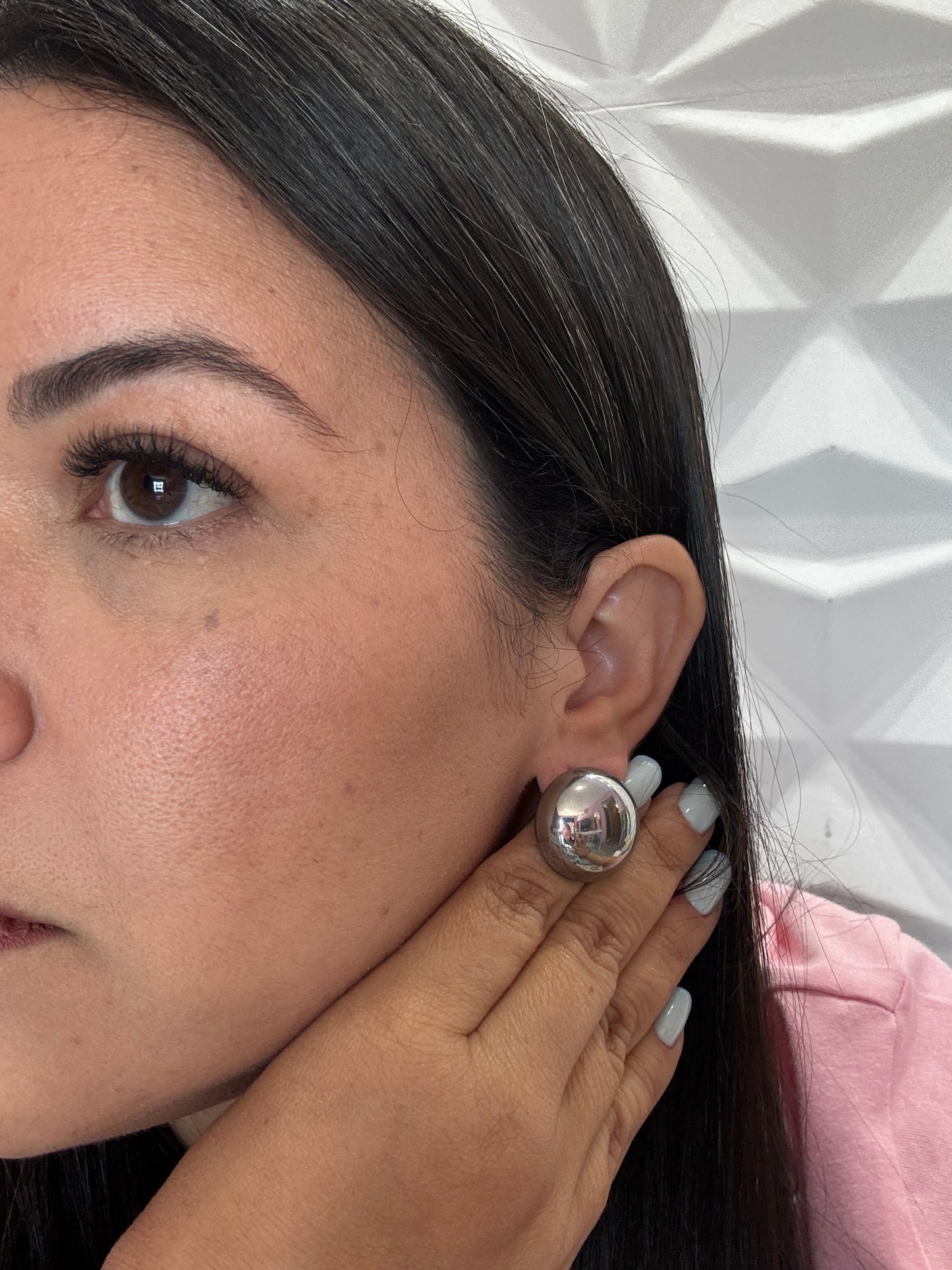 Silver bolt earrings