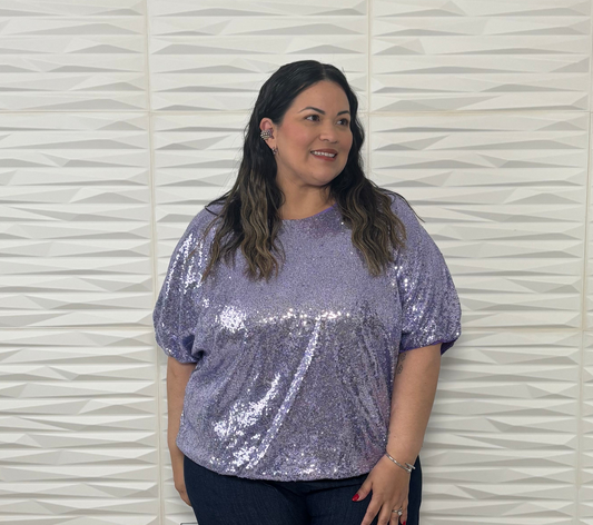 Lavander glitter top