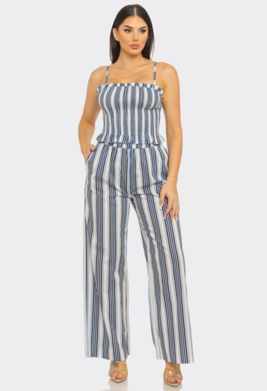 Poplin stripe set