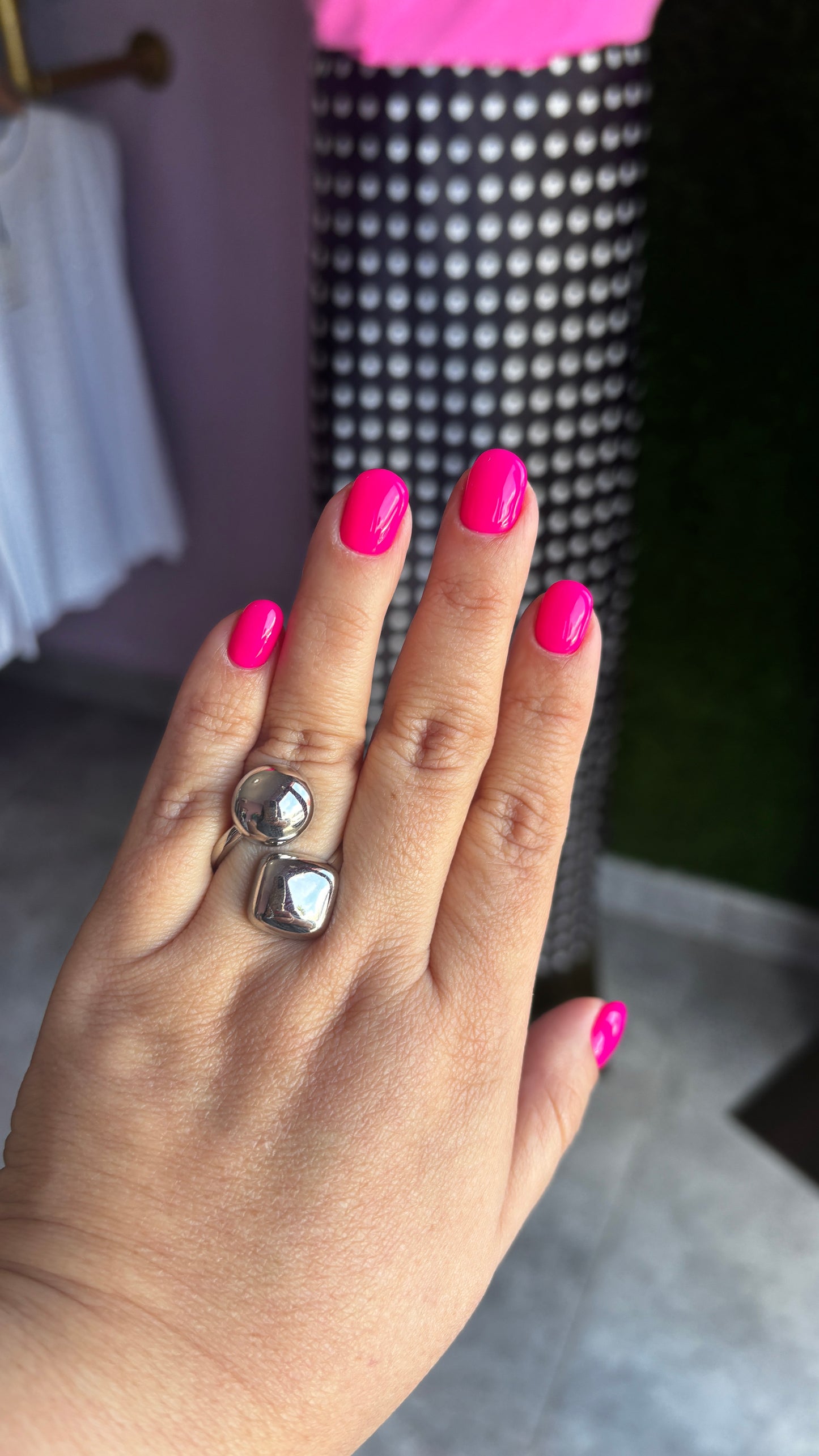 Geo silver ring