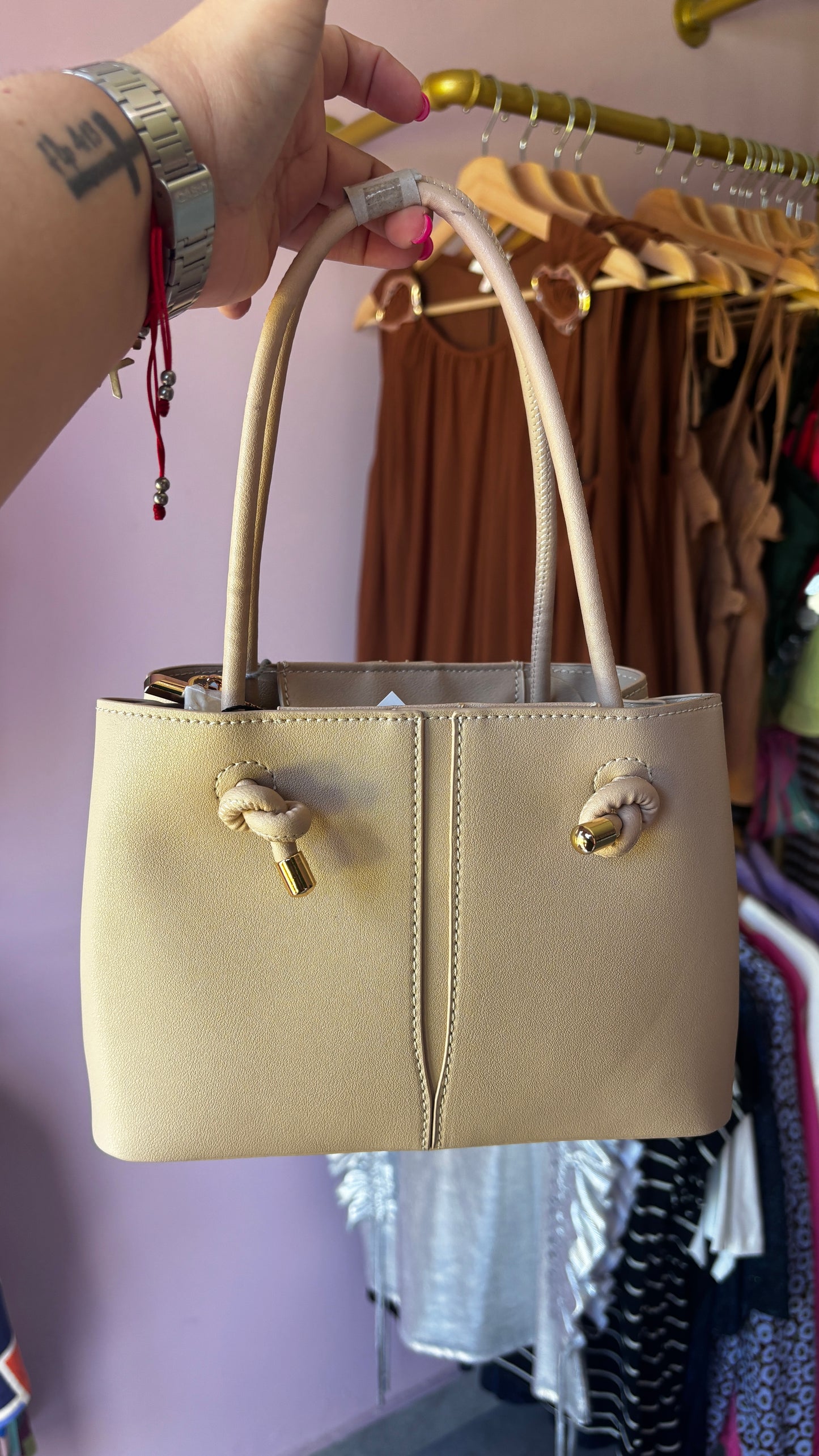 Ecru mini bag