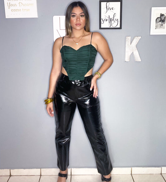 Black leather pants