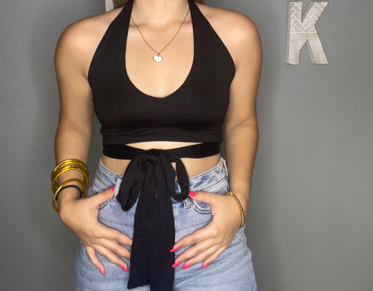 Black crop top